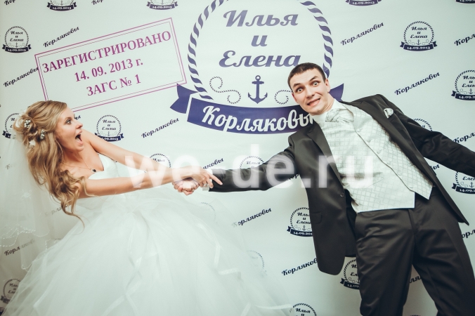 Press wall для свадьбы с морской тематикой